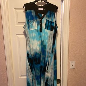 Calvin Klein Maxi Dress XL Tie Dye